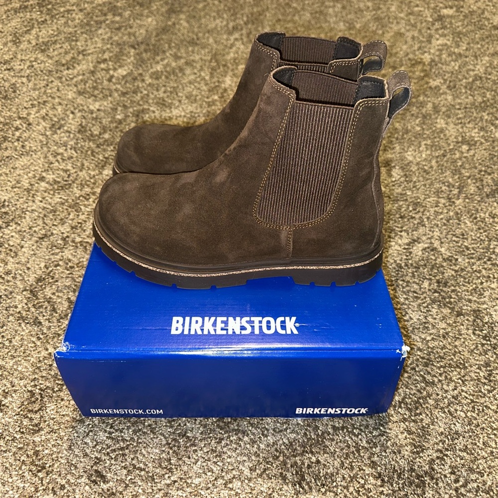 Birkenstock Men's Dark Brown Suede Boots